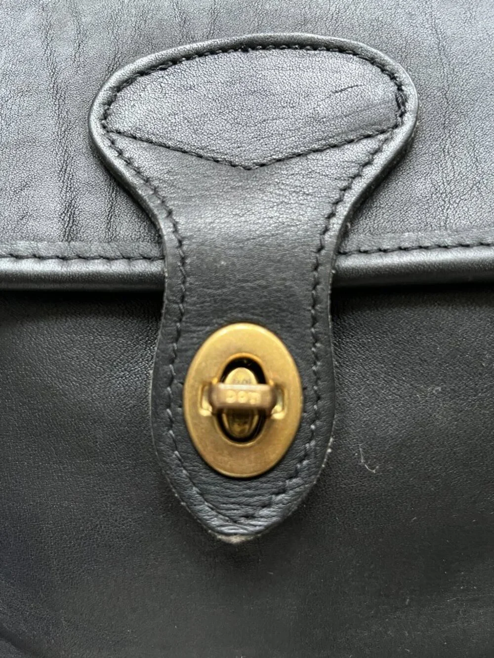 Jack Georges Black Leather University Briefcase / Laptop Bag #2456
